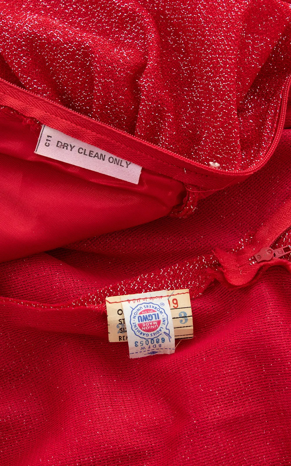 1970s Metallic Red Palazzo Jumpsuit | small/medium