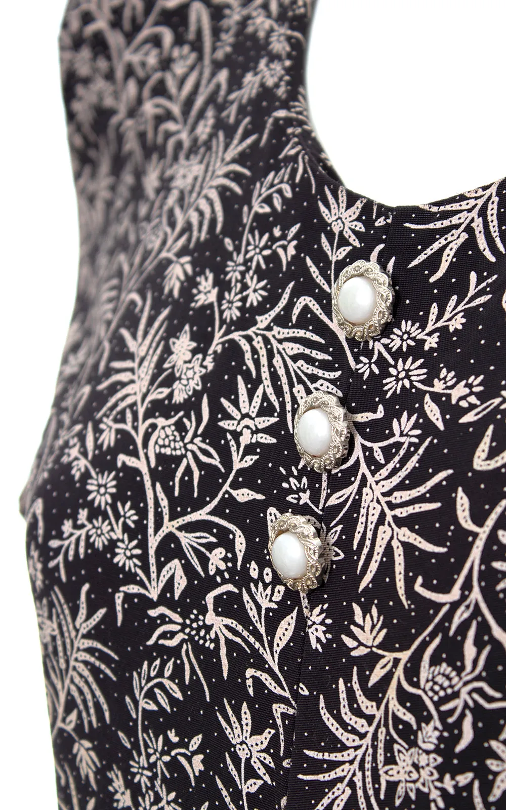 1990s Ditsy Floral Rayon Wide Leg Jumpsuit | medium/large