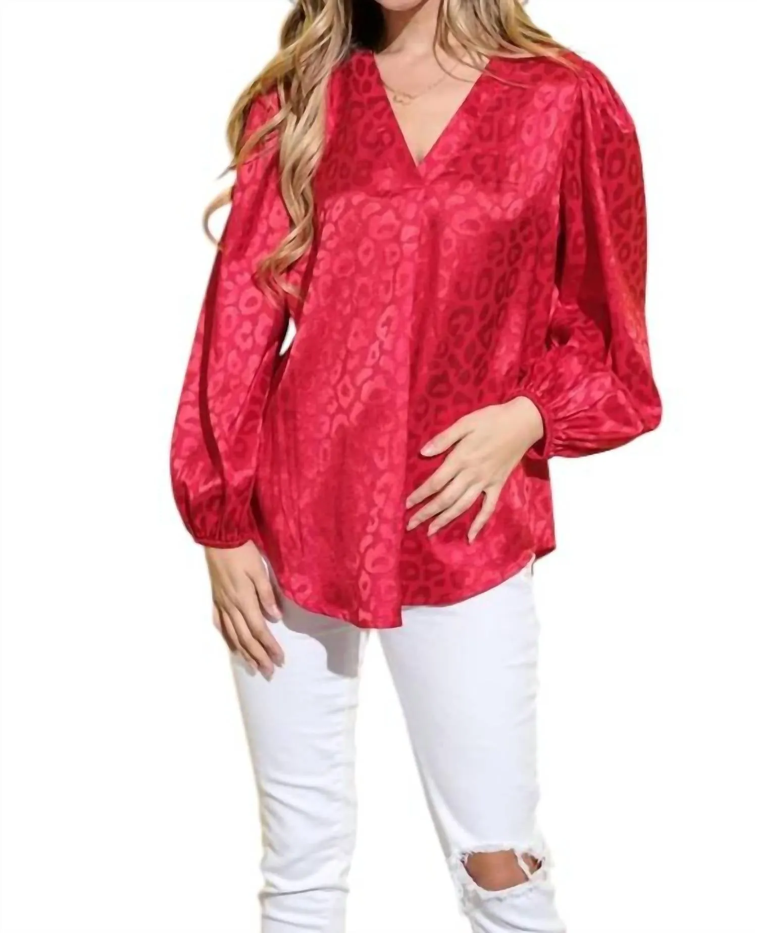 And The Why - In Your Heart Leopard Blouse