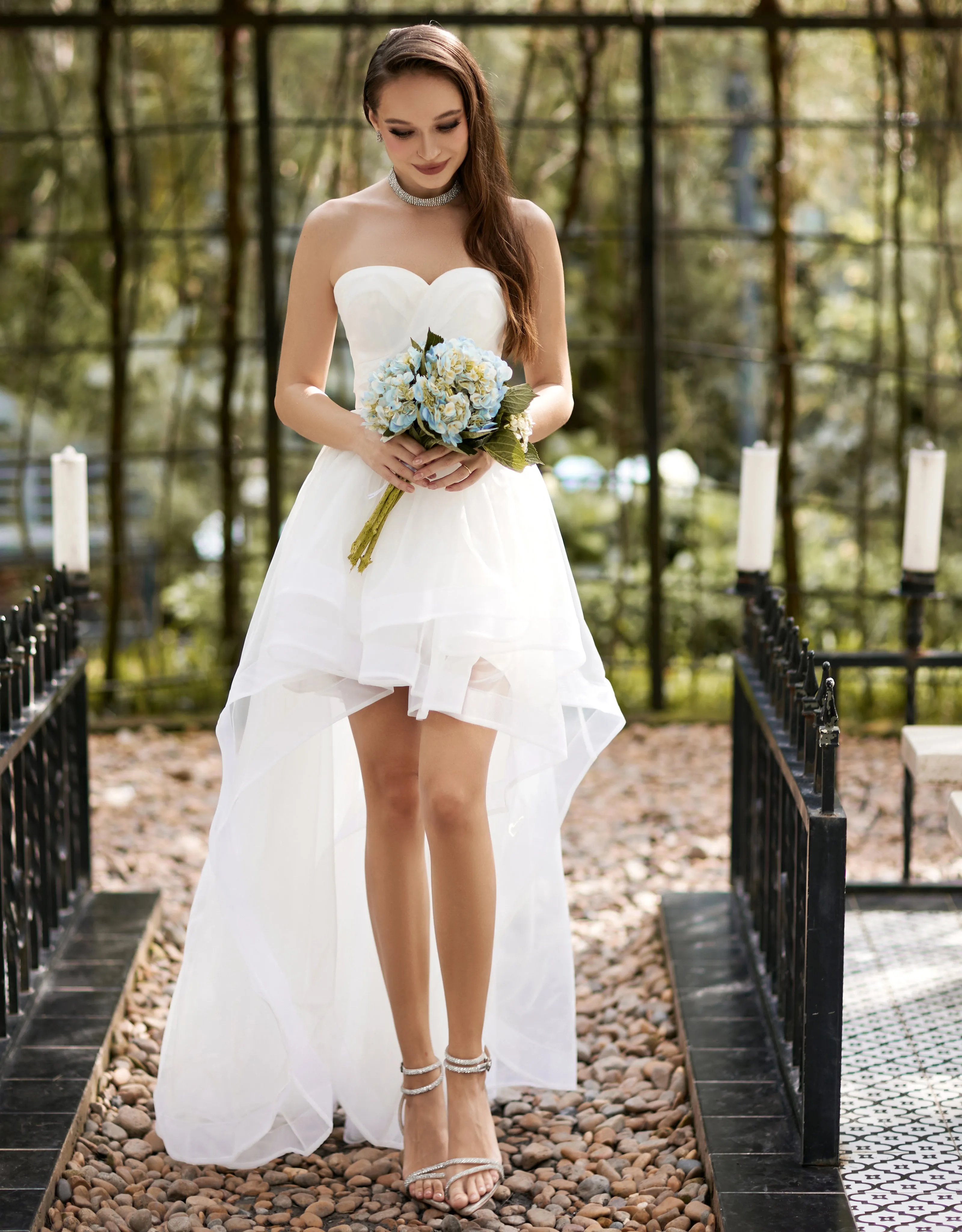 Annaka Sweetheart Hi Low Ball Gown