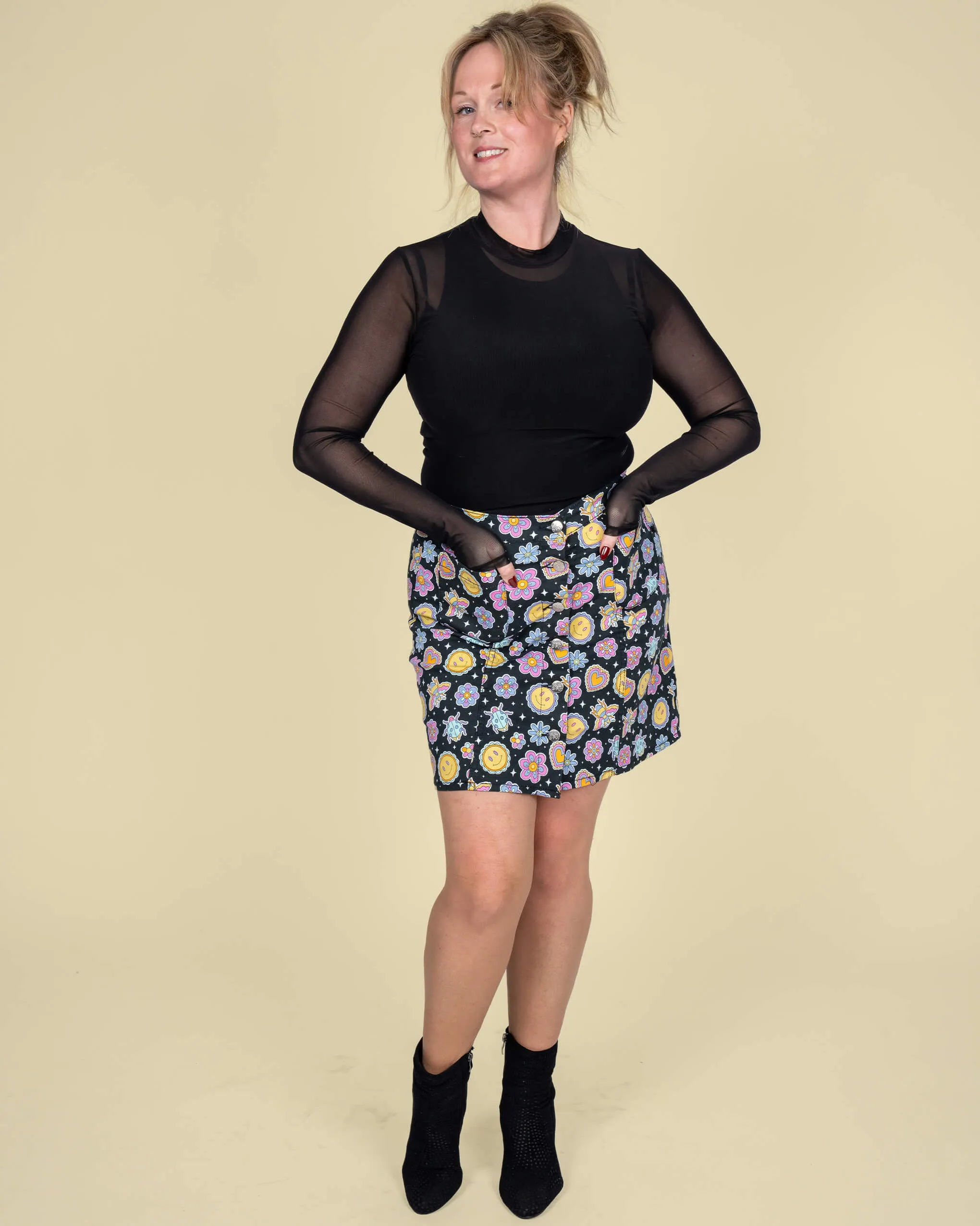 Bee Happy A Line Skirt