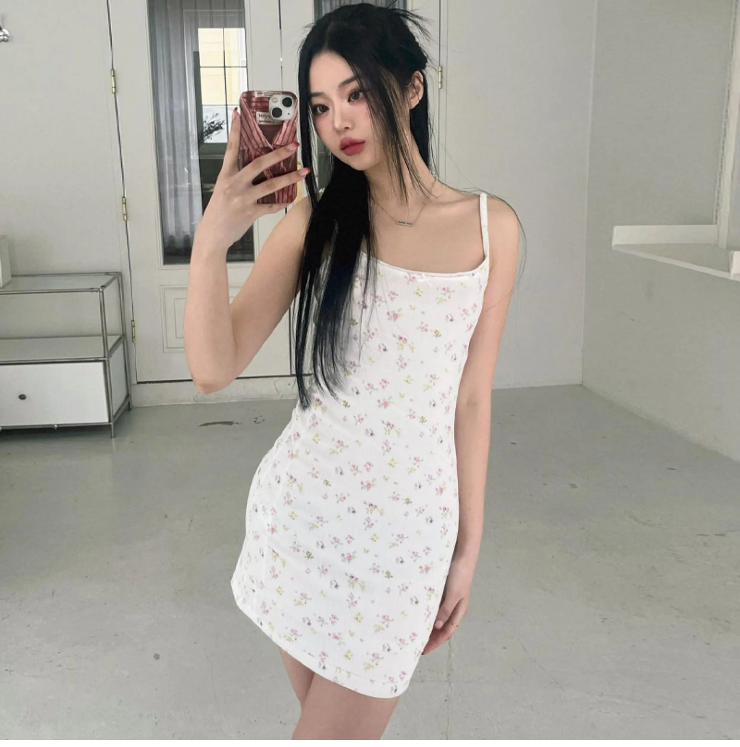 Billie Floral Print Basic Mini Dress