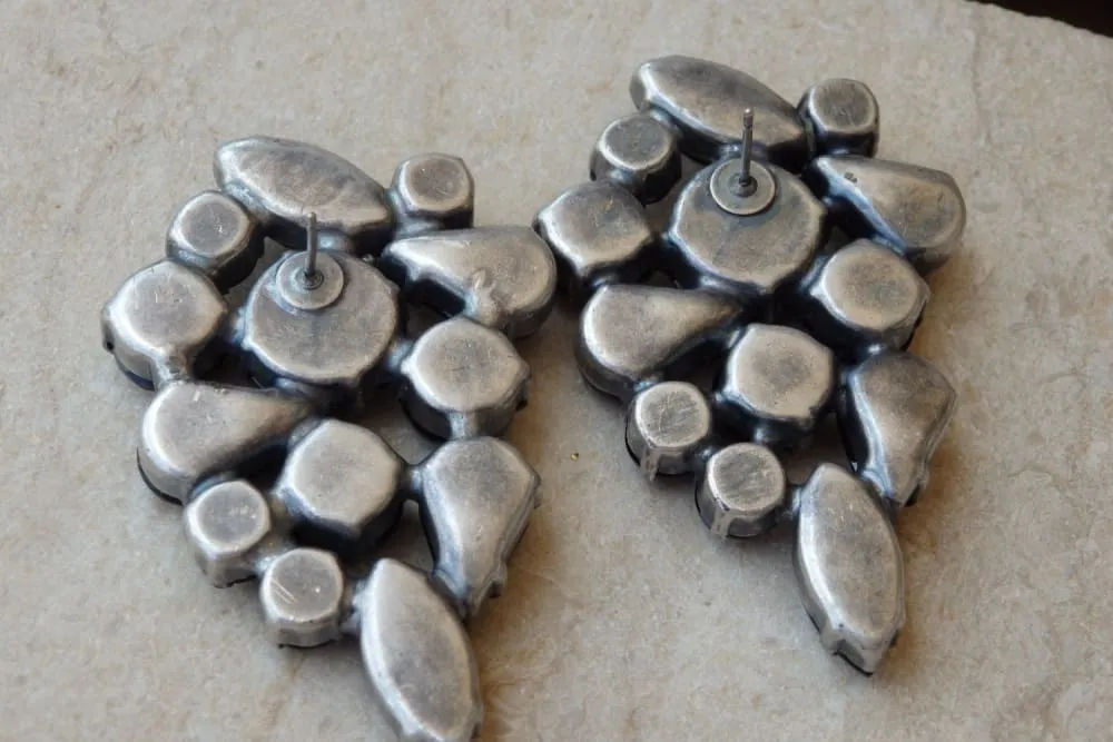 Black cluster earrings