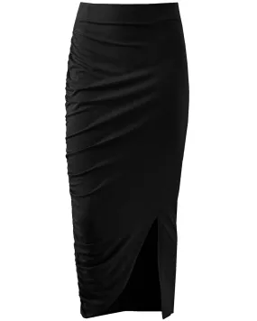 Black Jersey Ruched Lui Skirt