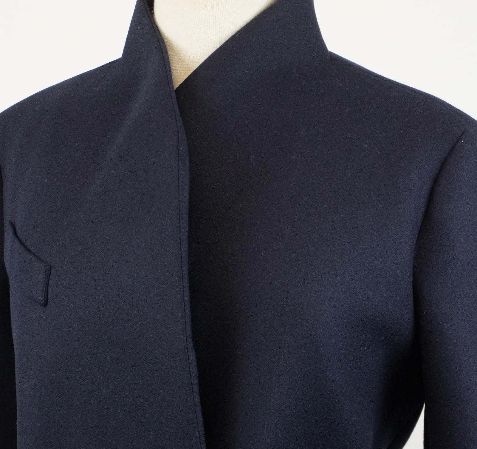 Blue Cashmere Blend Full Length Coat