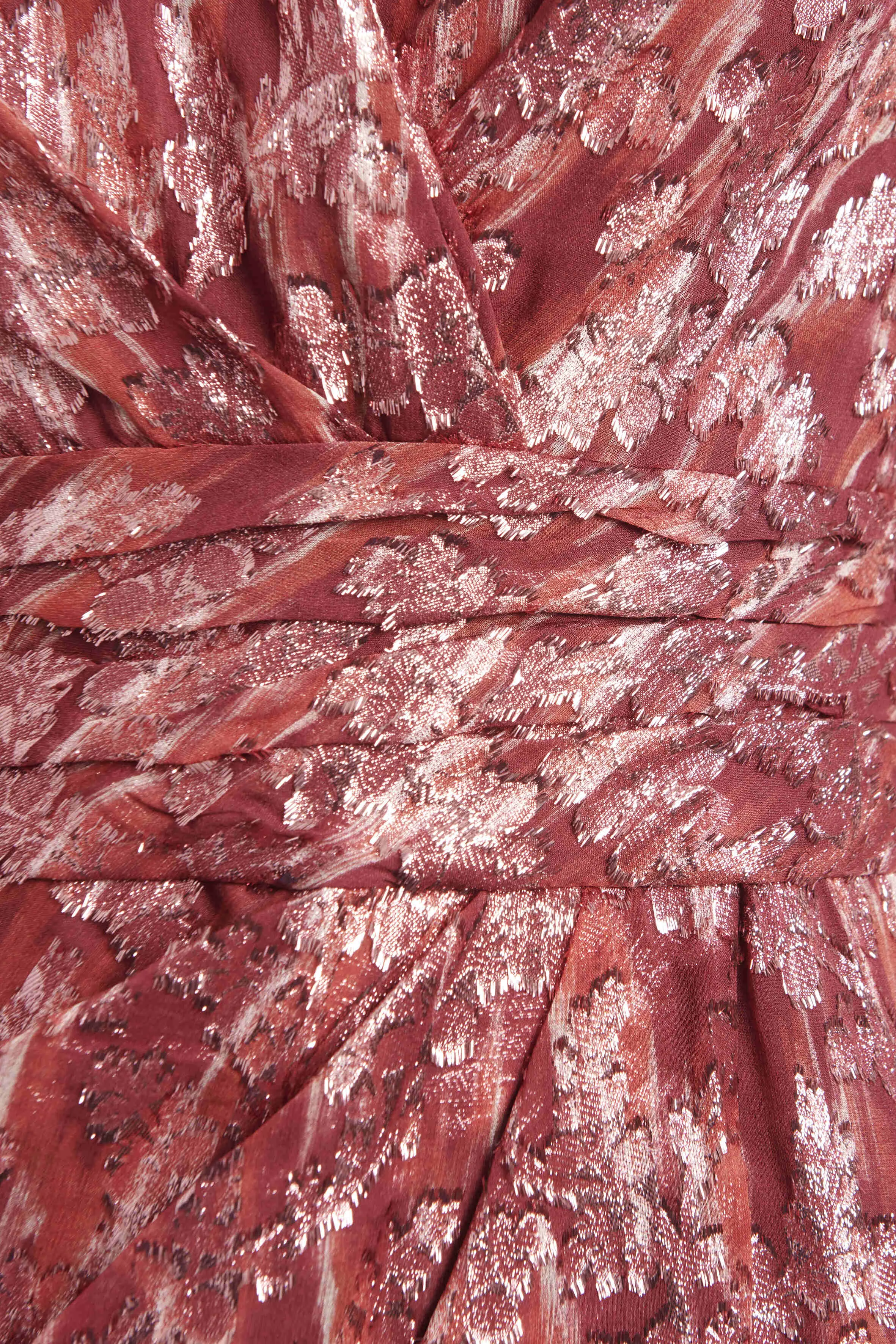 Burgundy Metallic Preowned Mini Dress
