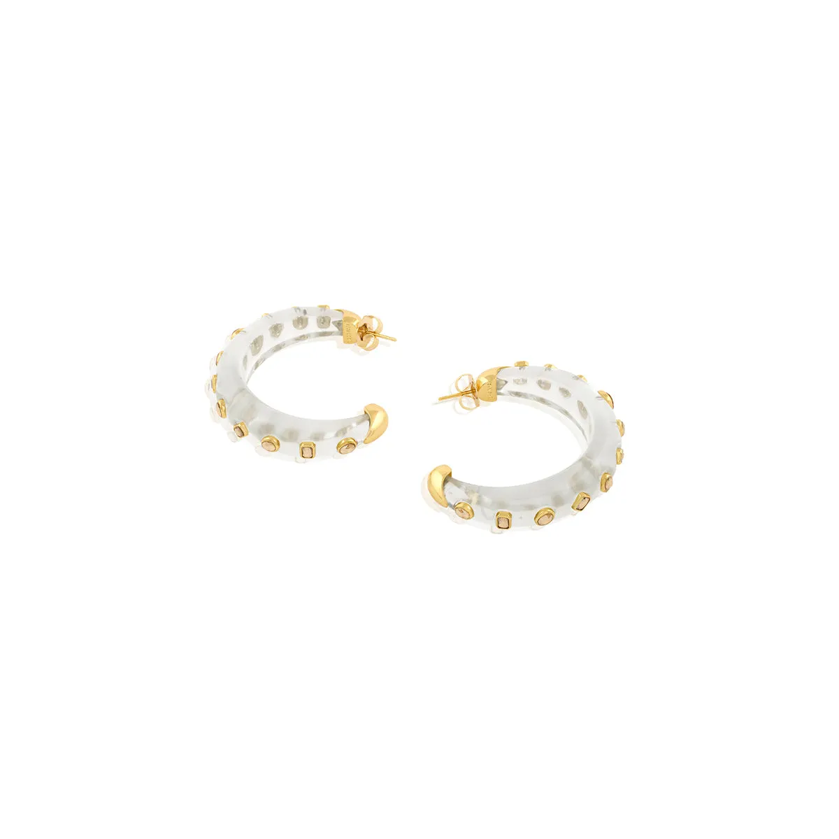 Clear Core Hoop Earrings