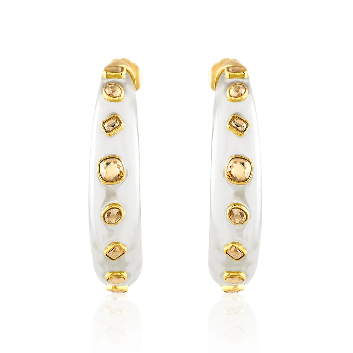 Clear Core Hoop Earrings