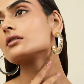 Clear Core Hoop Earrings
