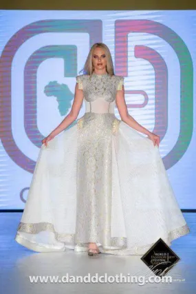D&D Red Carpet White Silver Dress
