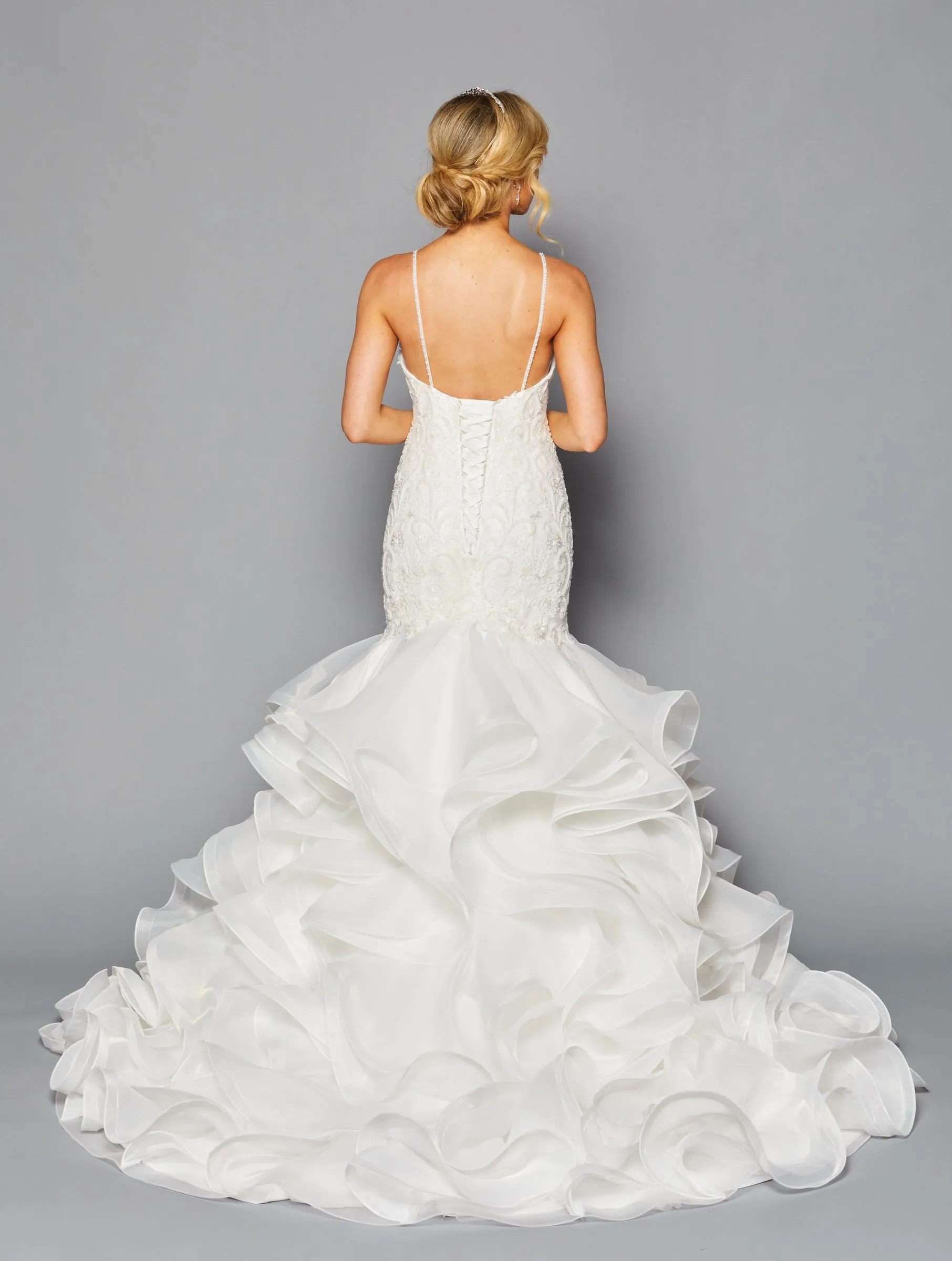 DeKlaire Bridal 447 V-Neckline Mermaid Wedding Dress