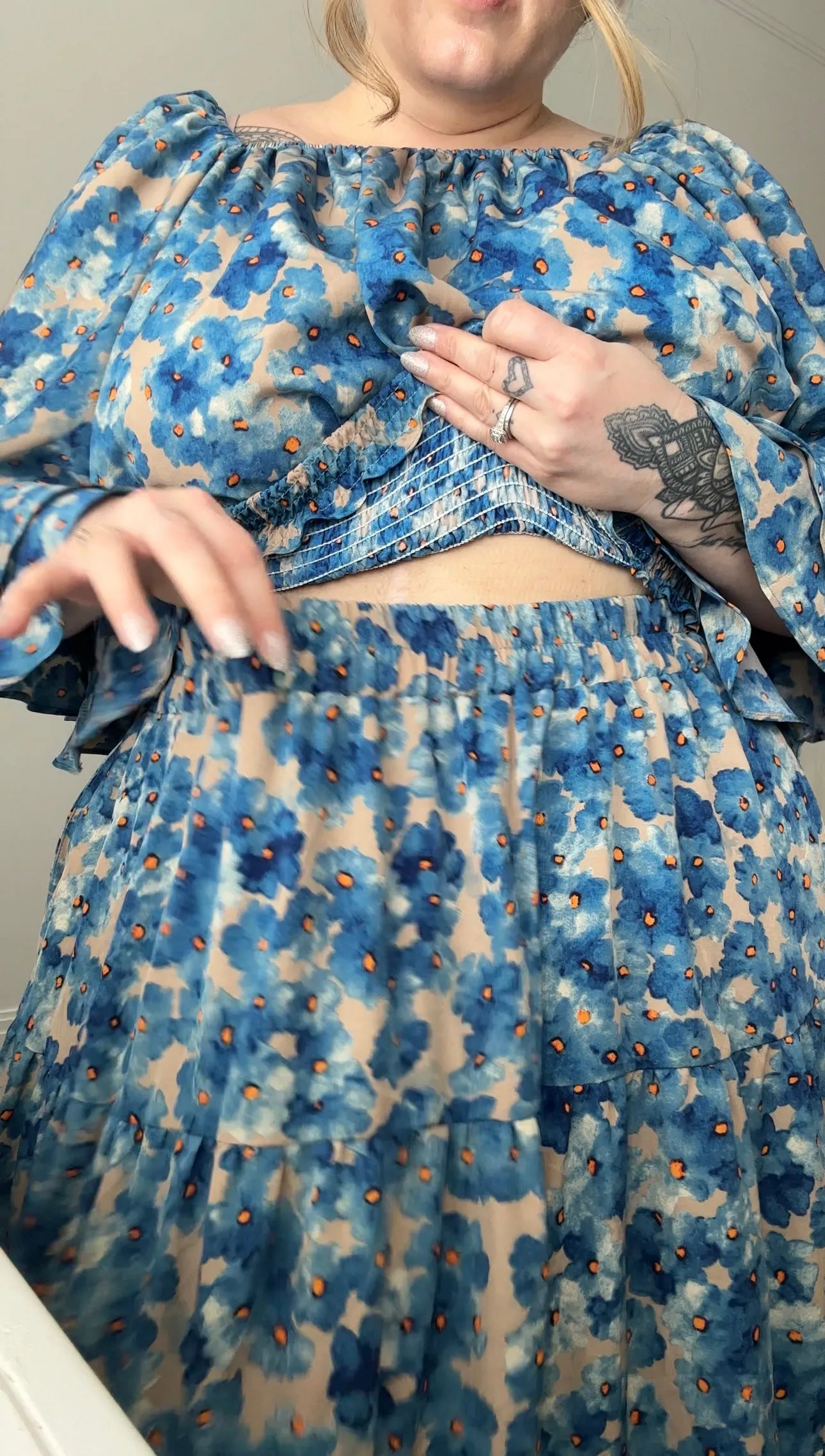 Delilah Skirt - Blue Floral