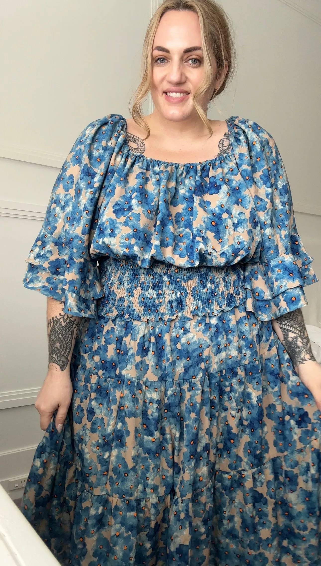 Delilah Skirt - Blue Floral