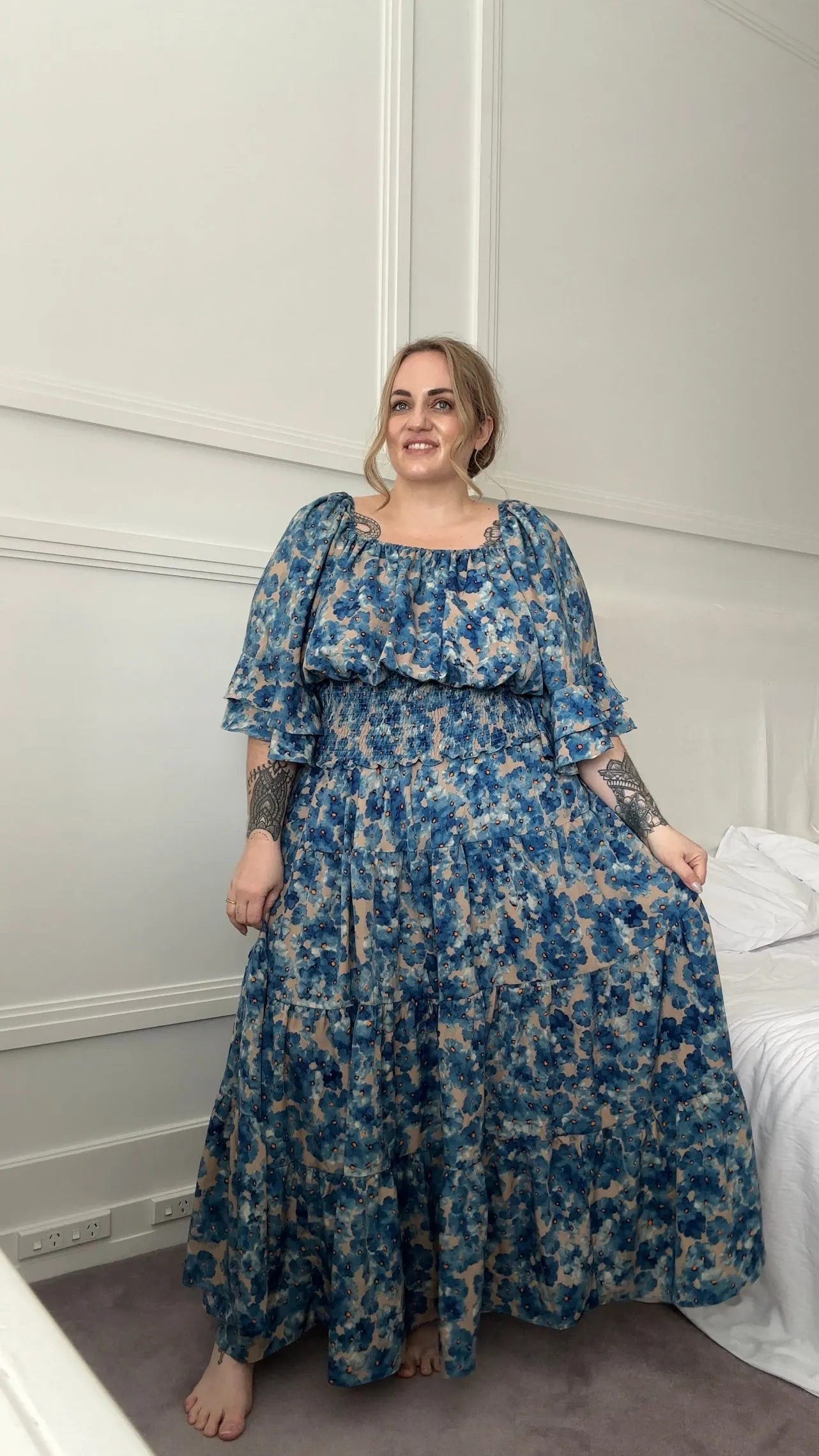 Delilah Skirt - Blue Floral