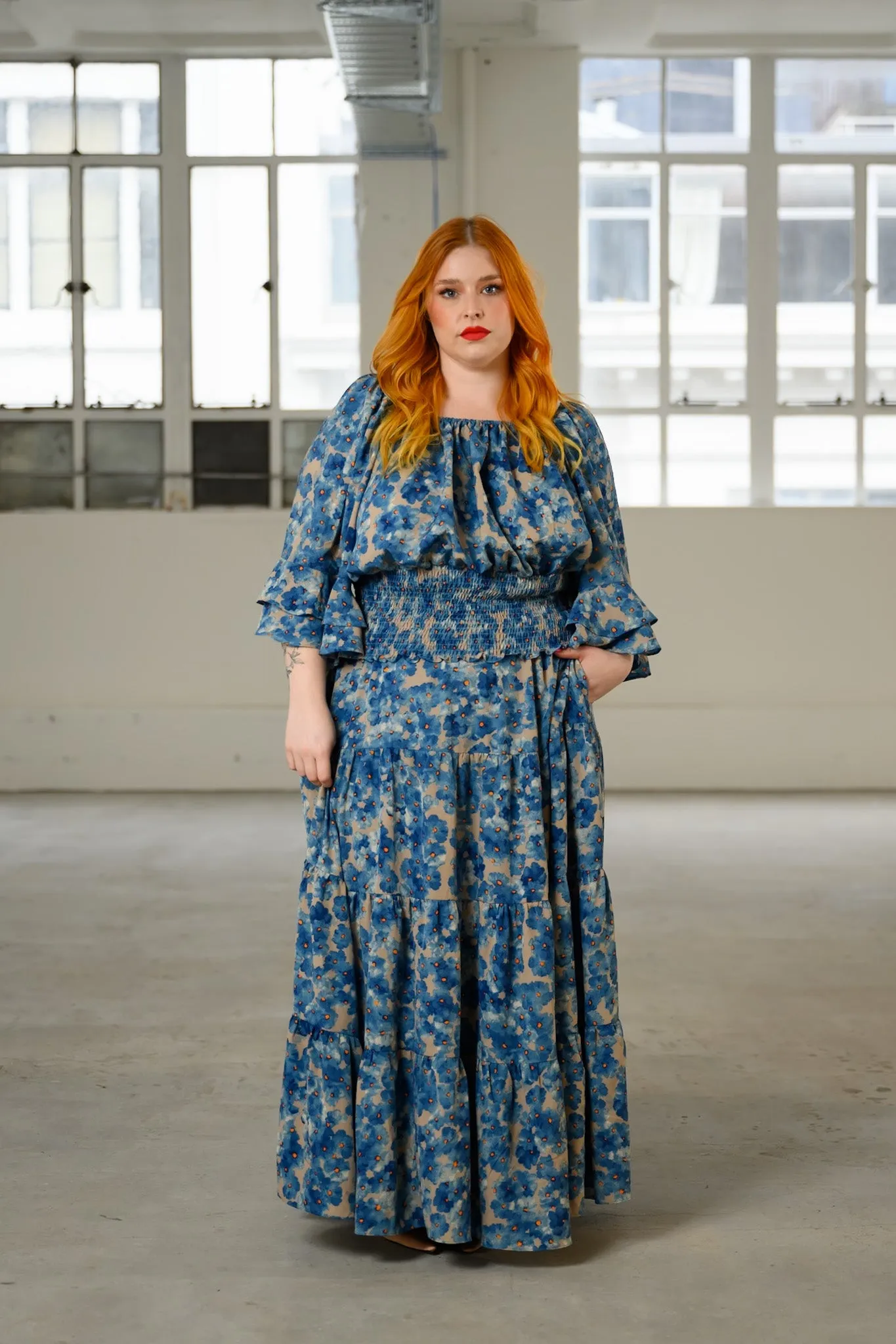 Delilah Skirt - Blue Floral