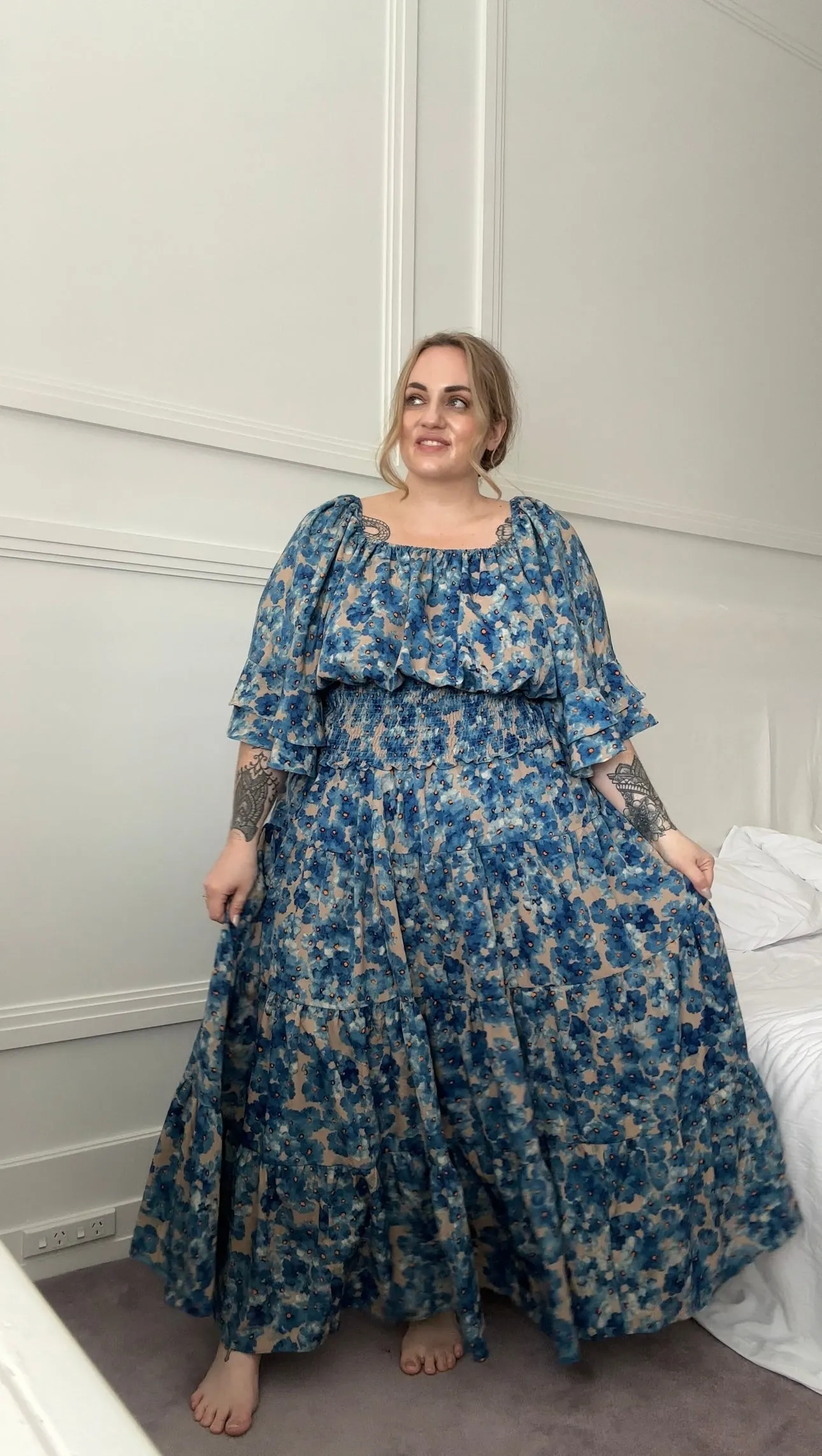 Delilah Skirt - Blue Floral