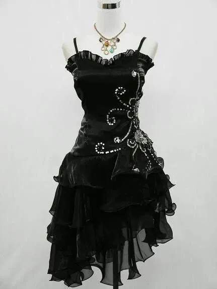 Elegant Formal Dresses A Line Black Ruffle Short Prom Dress Homecoming Dress Gowns Evening Dresses