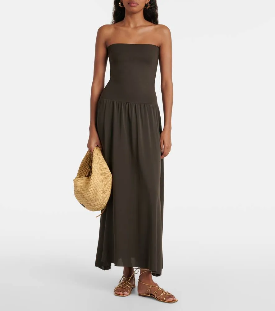Eres Oda strapless jersey maxi dress