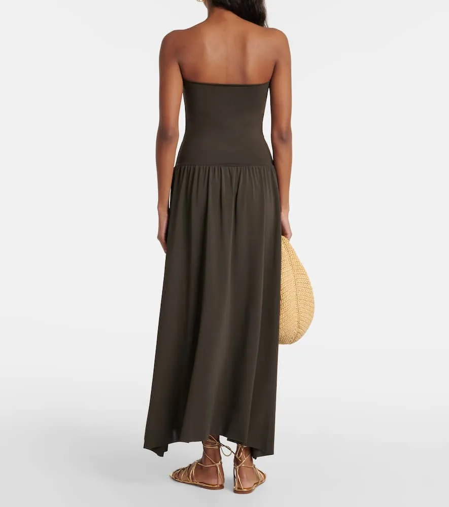 Eres Oda strapless jersey maxi dress