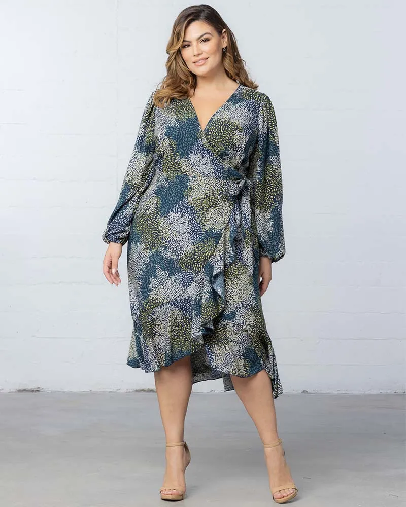 Julia Long Sleeve Wrap Dress