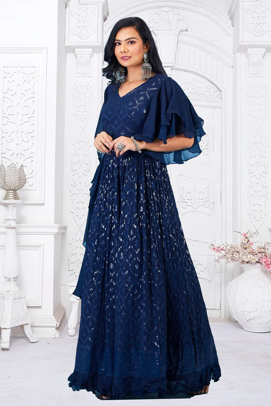 Ladies Gown with Beautiful Long Sleeves