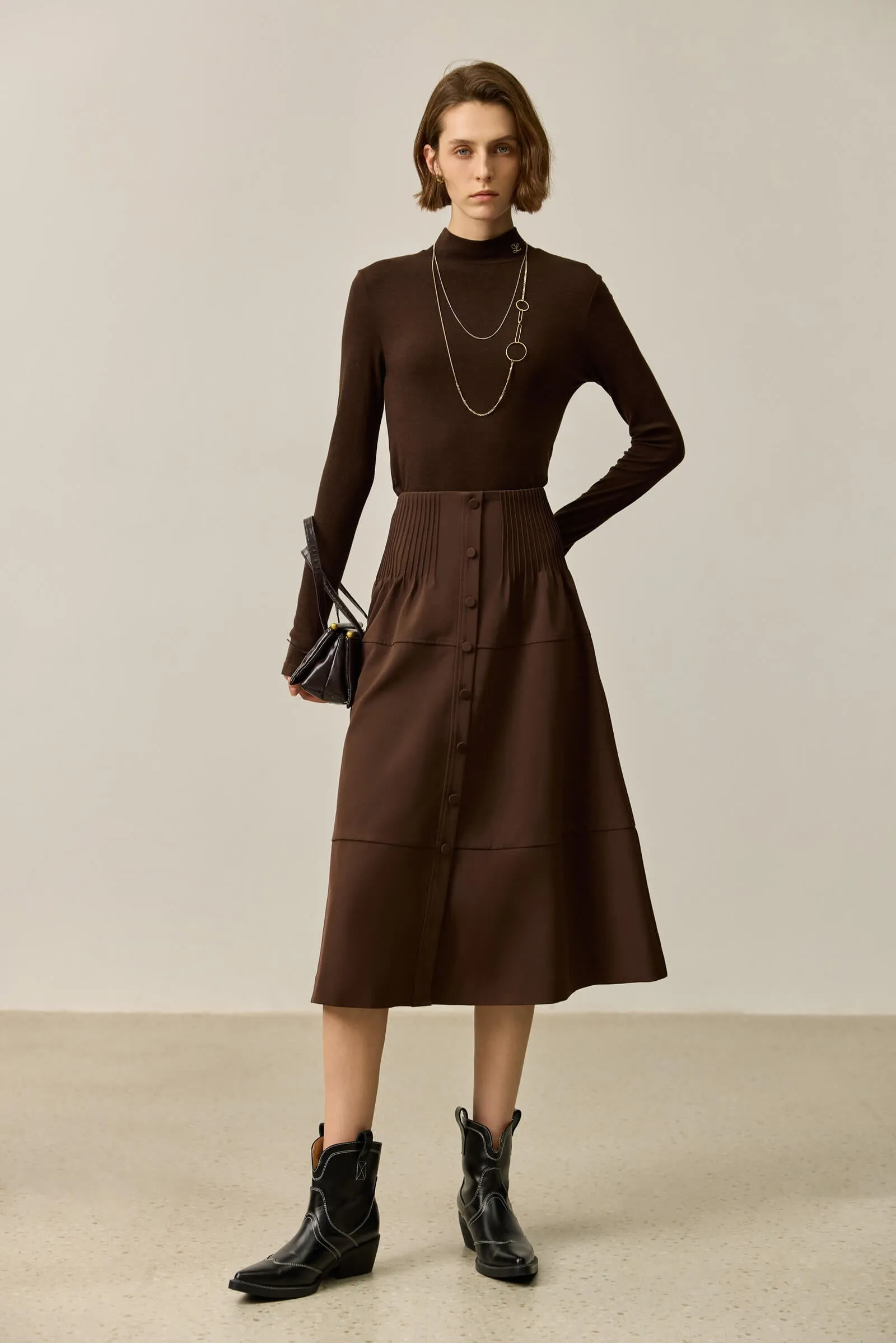 LILY High-Waisted A-Line Skirt