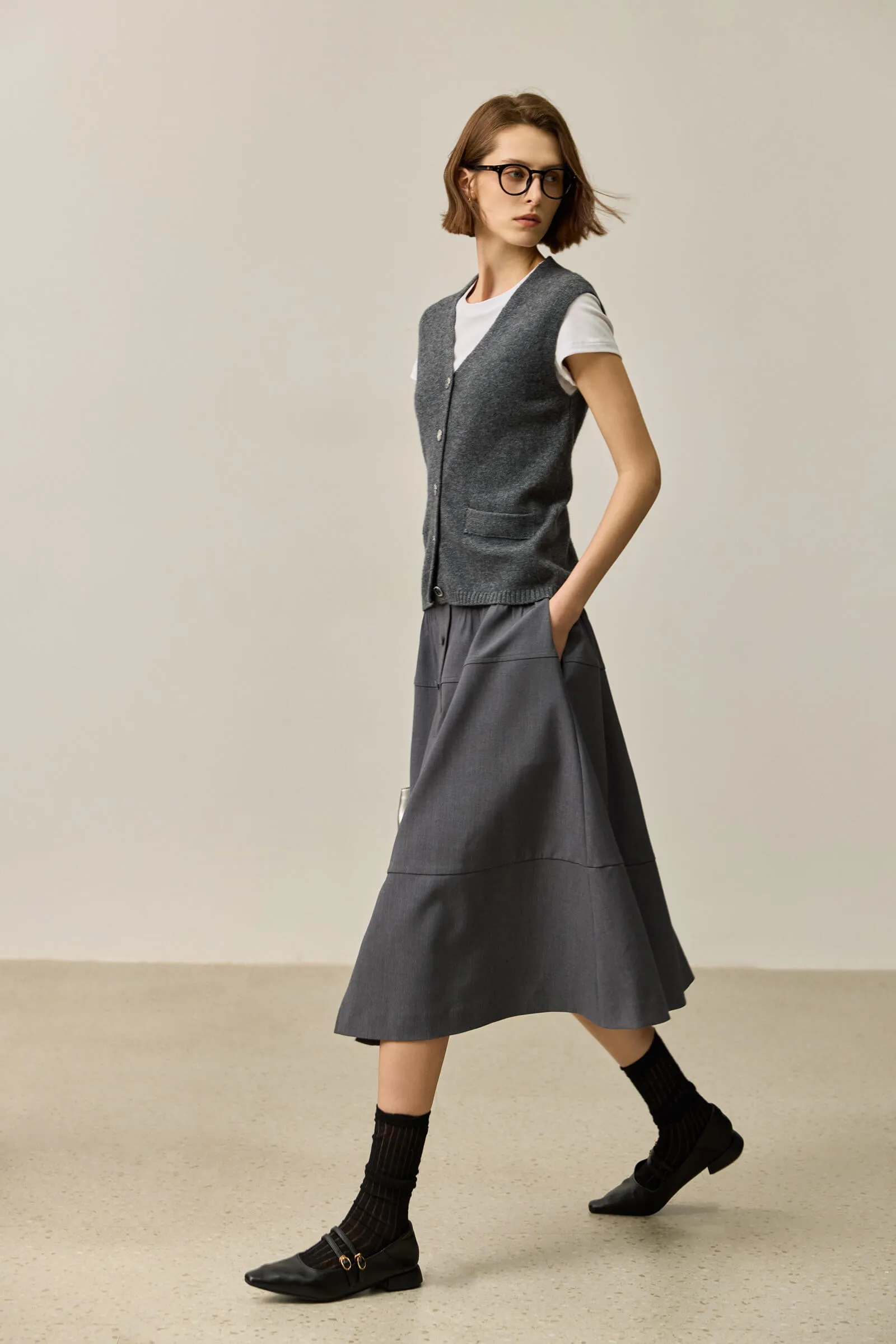 LILY High-Waisted A-Line Skirt