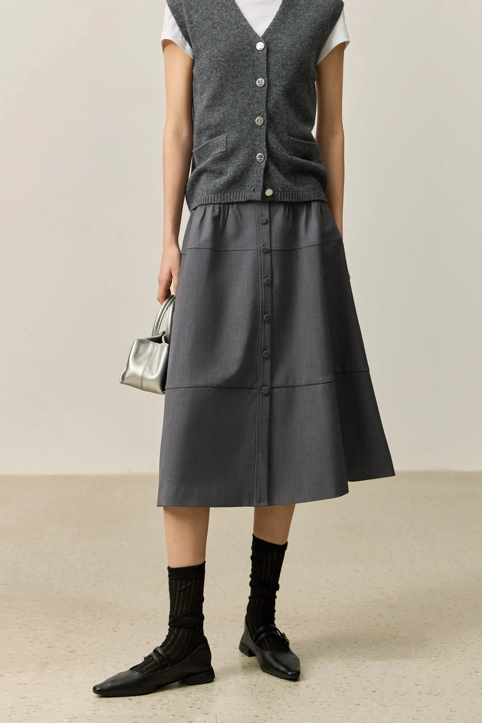 LILY High-Waisted A-Line Skirt