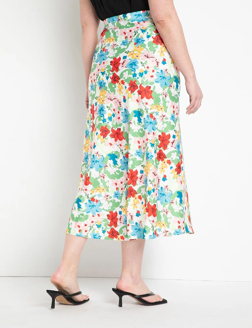 Long Satin Skirt in Ok Bloomer