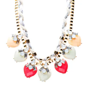 Modern Fashion Crystal Rhinestone Vibrant Heart Shape Necklace N75 MTA