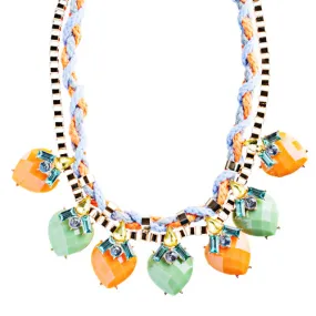 Modern Fashion Crystal Rhinestone Vibrant Heart Shape Necklace N75 Multi