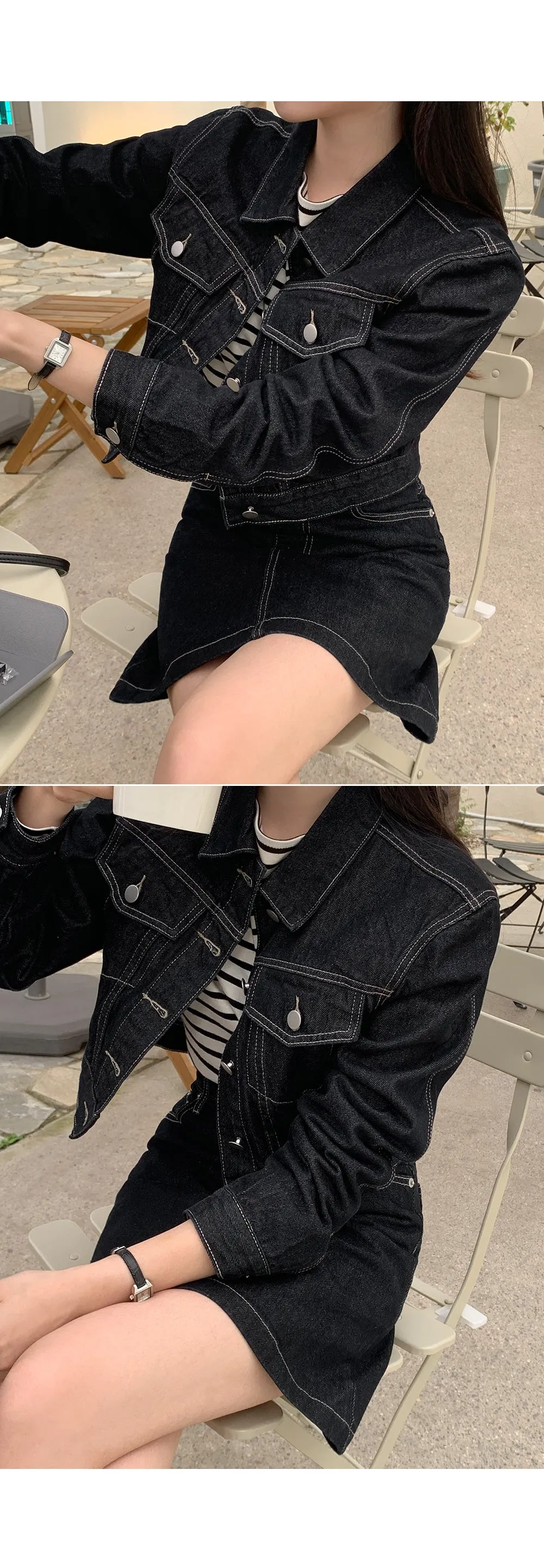 Nancy Denim Jacket Mini Skirt Set
