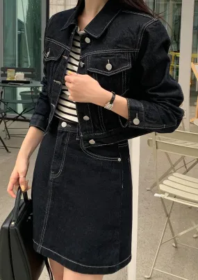 Nancy Denim Jacket Mini Skirt Set