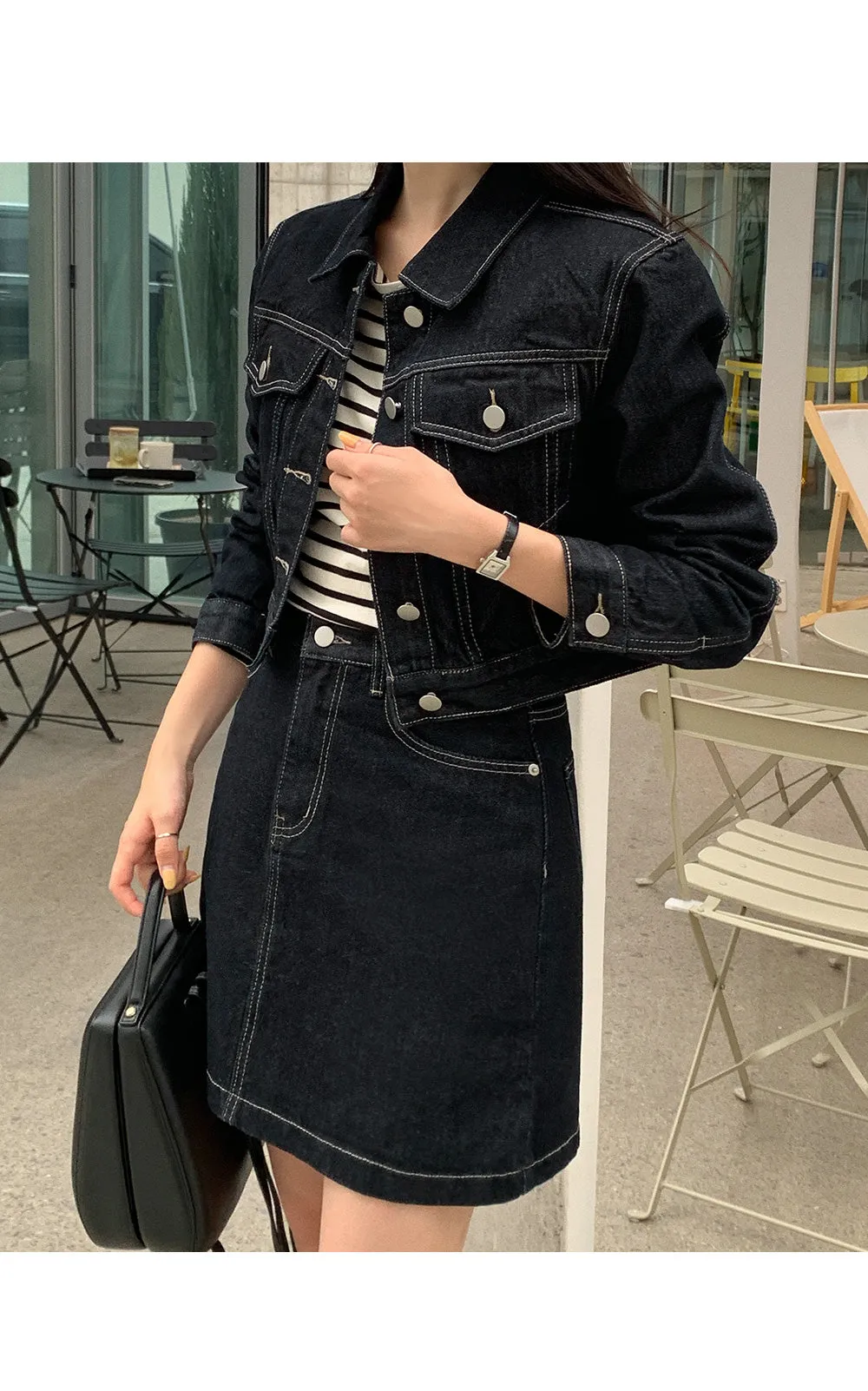 Nancy Denim Jacket Mini Skirt Set