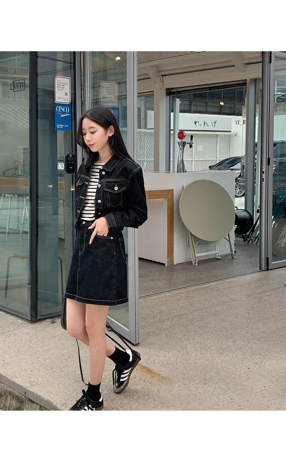 Nancy Denim Jacket Mini Skirt Set