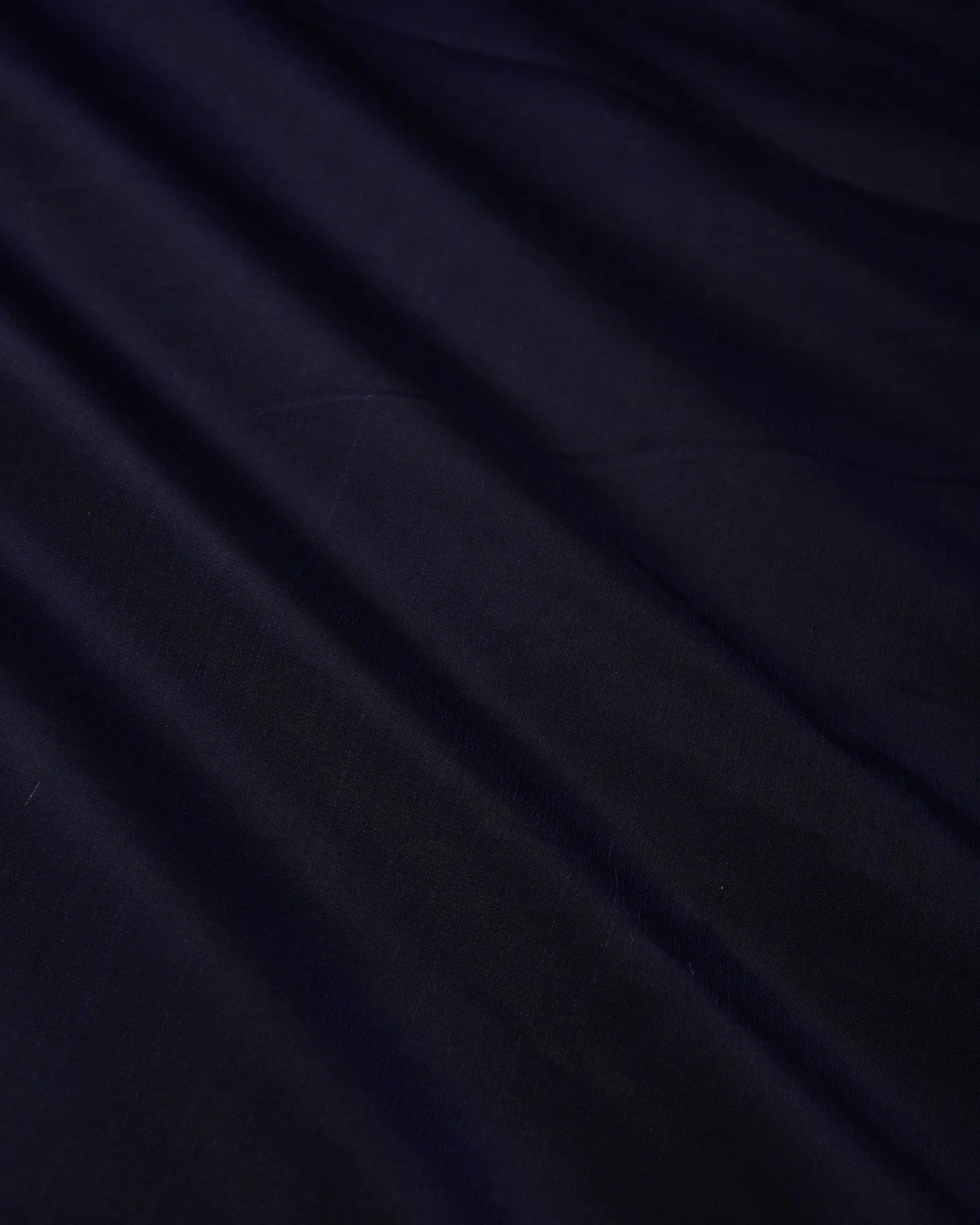 Navy Blue Plain Satin Viscose Silk Fabric