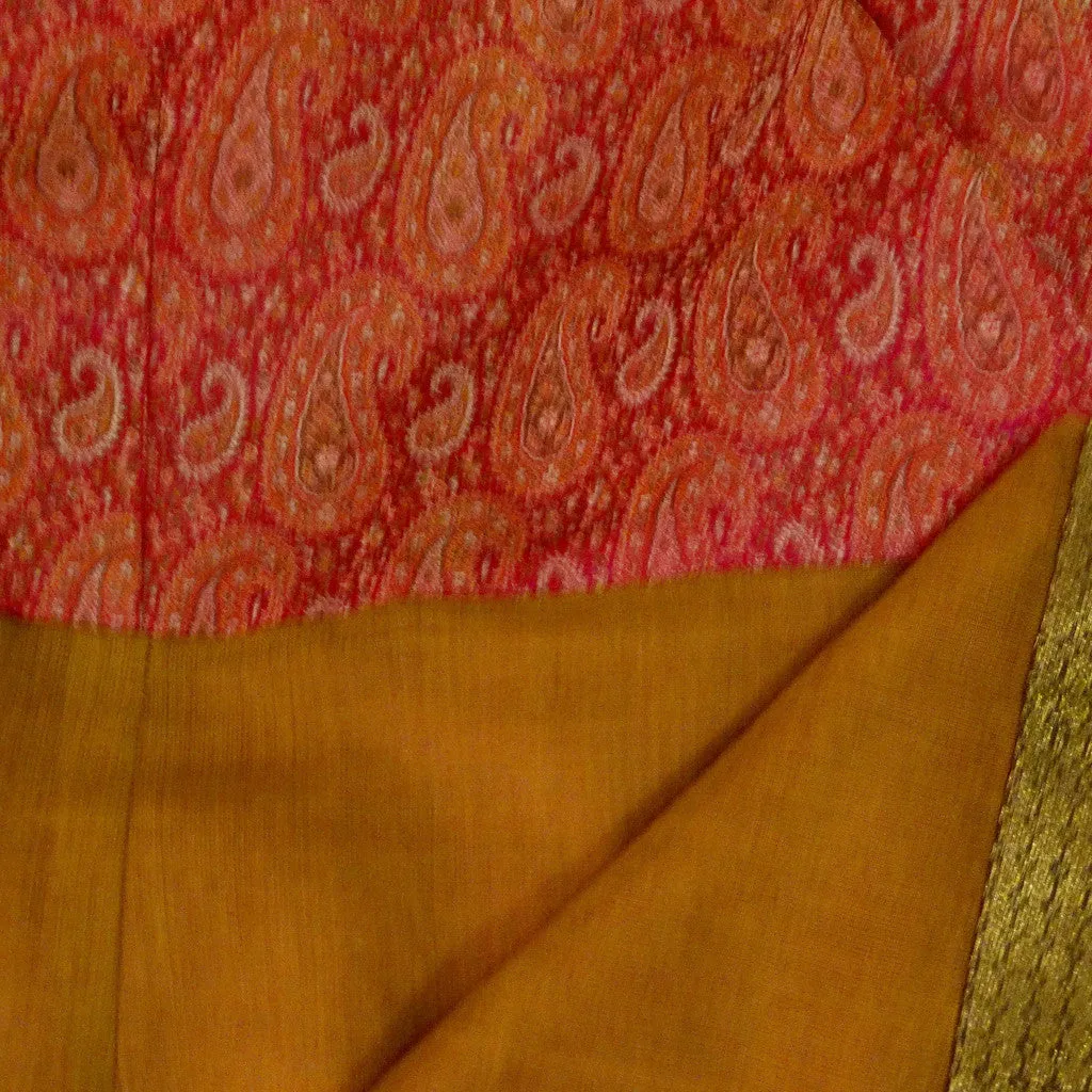 Rose Earth Wrap Brocade Silk Dress