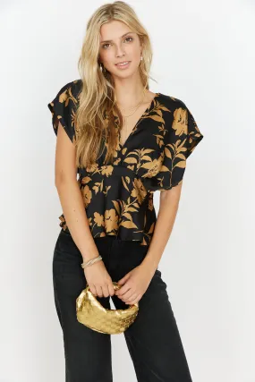 SALE - Mabel Floral Satin Blouse