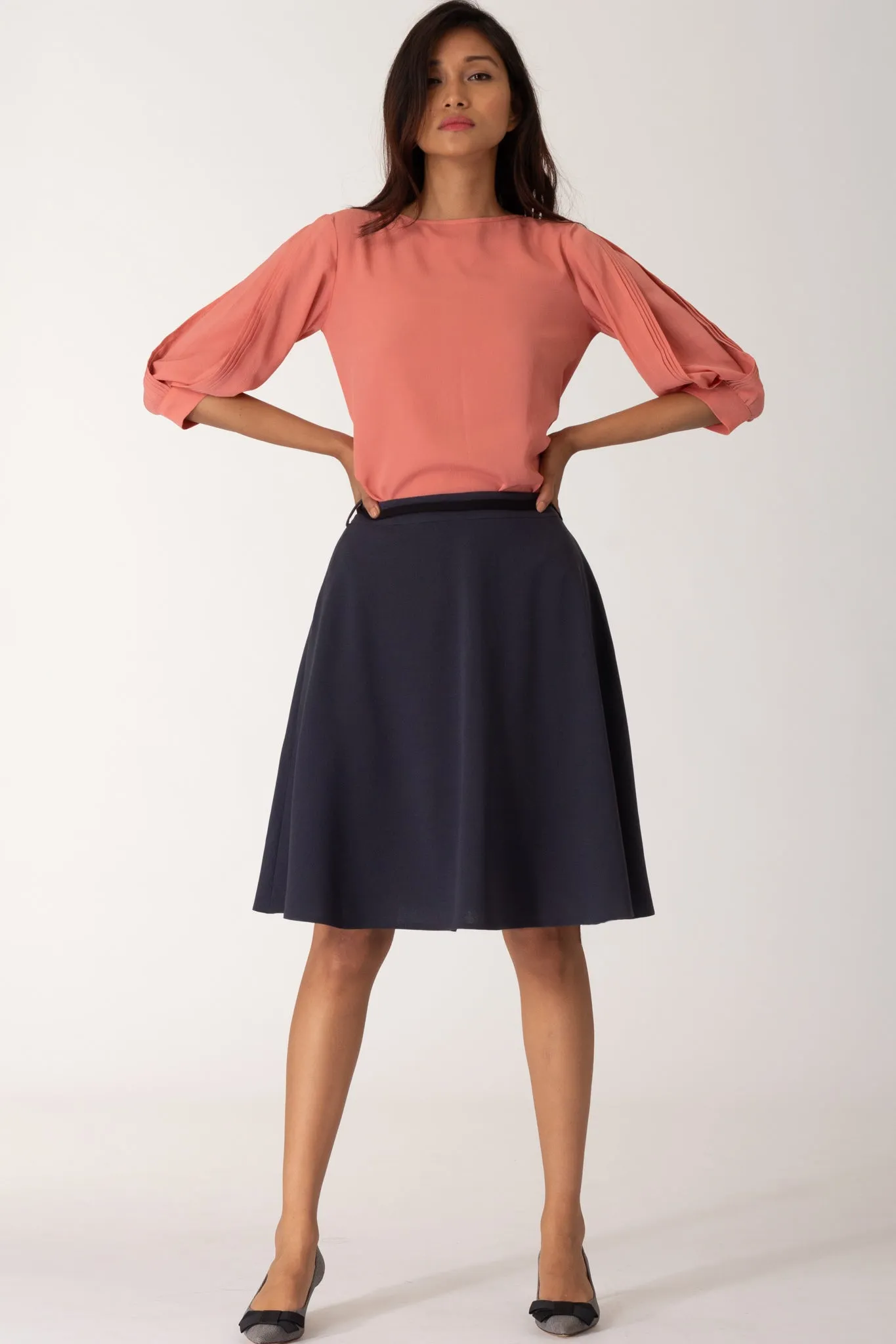 Skye Belted A line Skirt