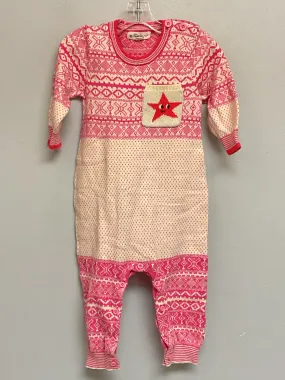 The Bonnie Mob Size 6M Pink & Cream Star Cotton Jumpsuits & Coveralls
