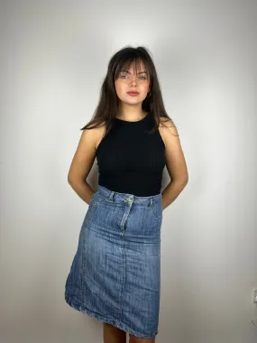 Vintage Y2K Denim Midi Skirt