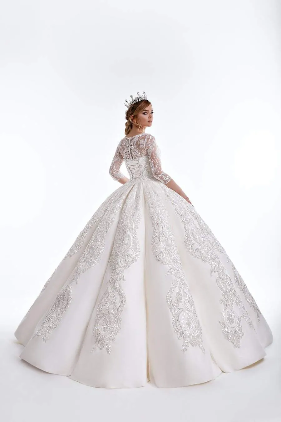 White Ball Gown Wedding Dress
