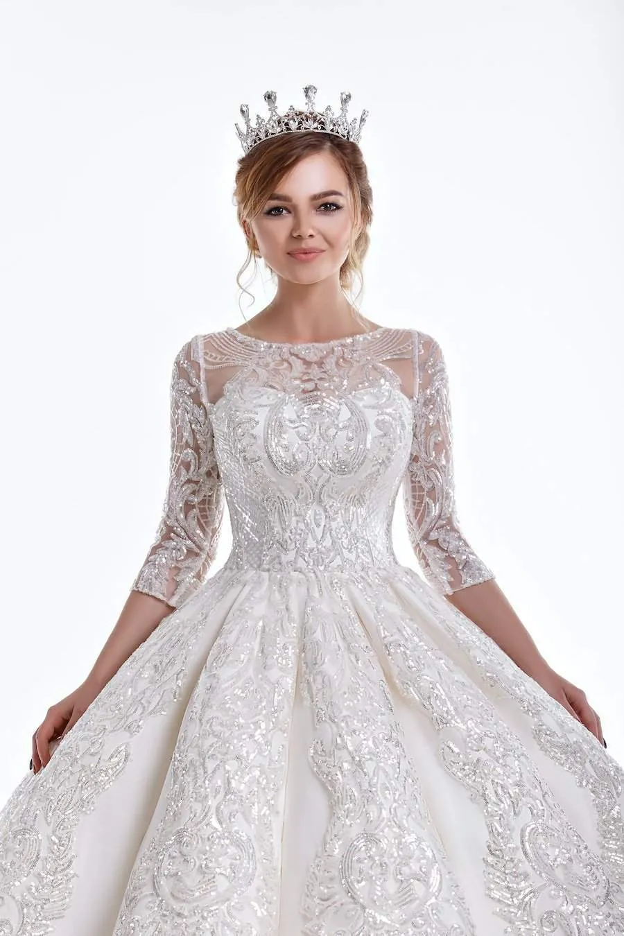 White Ball Gown Wedding Dress