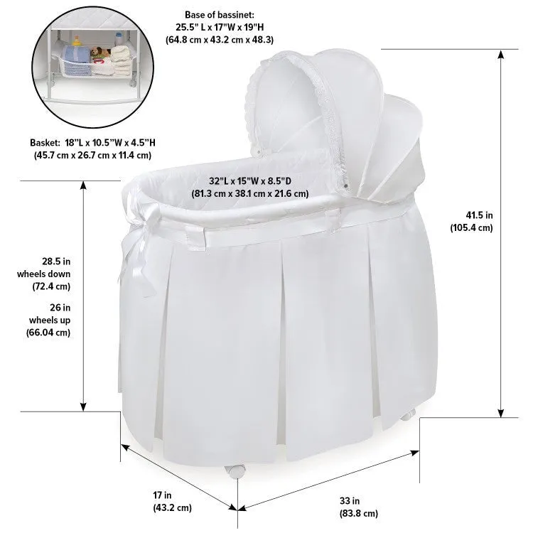 Wishes Oval Bassinet - Full Length Skirt