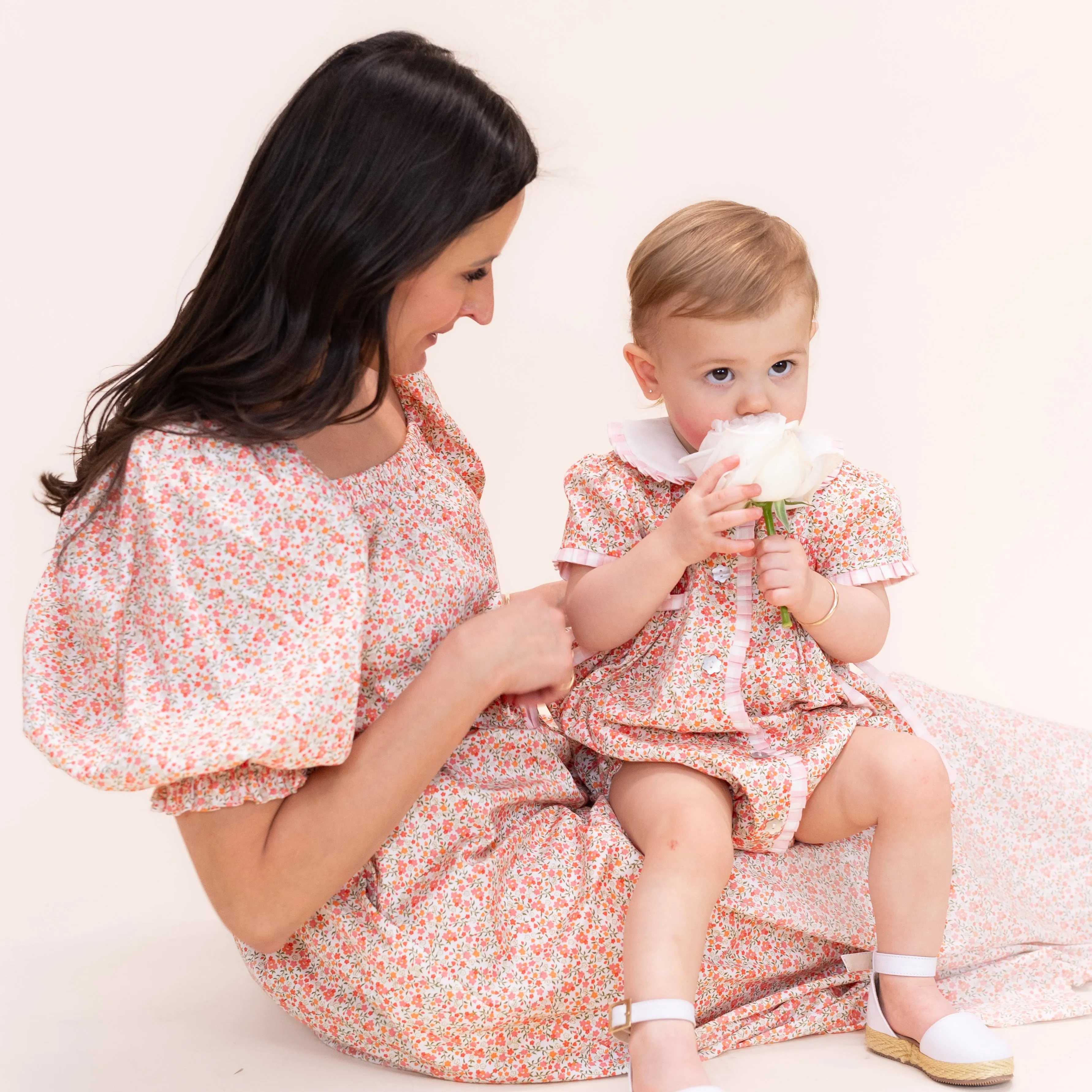 Women's Bonjour Dress - Peach Floral
