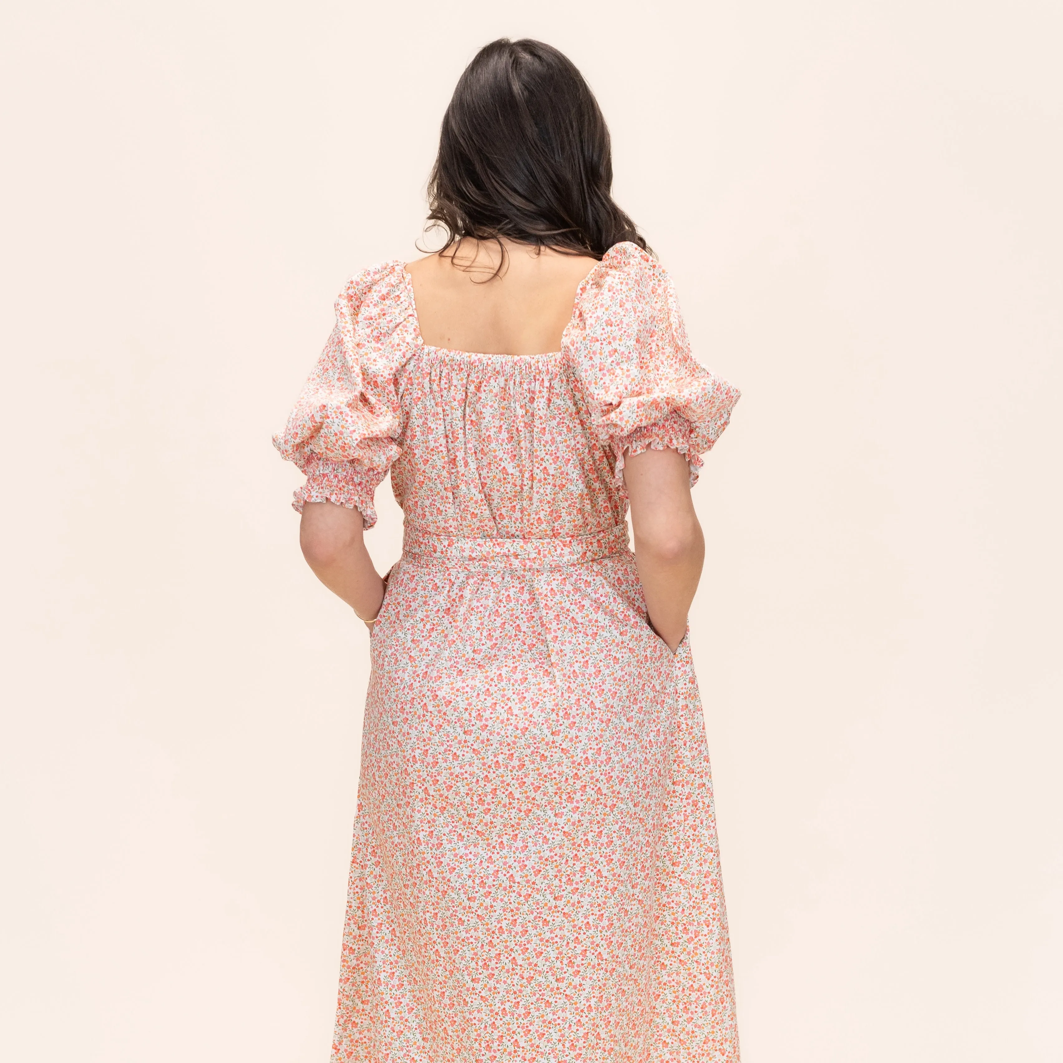 Women's Bonjour Dress - Peach Floral