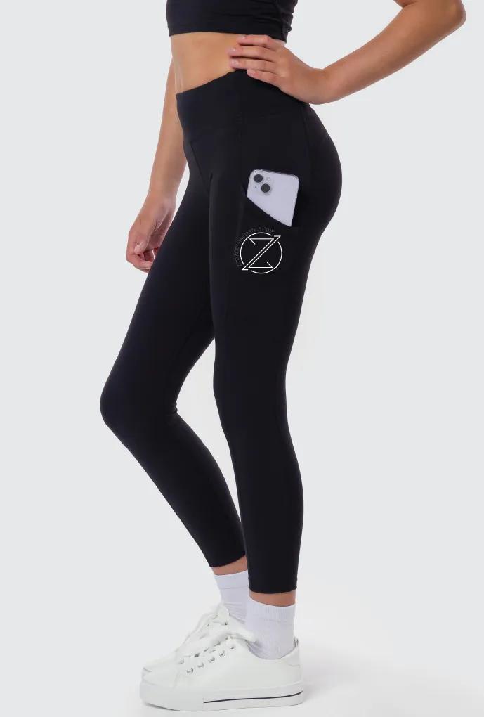Zodiacs Girls Luxe Black Full Length Tights